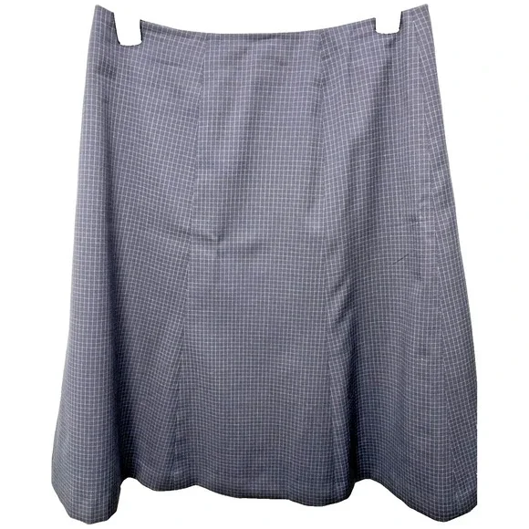 Womens Brooks Brothers 4 Skirt 100% Wool Woven In Italy Black Knee Length A-Line - Picture 1 of 12